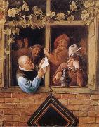 Jan Steen Rhetoricians at a Window painting